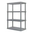 thumbnail image 3 of IRIS 4-Tier Plastic Storage Shelves, 55" H x 17" W x 35" D, 400 Lb Total Capacity, Gray, 3 of 10