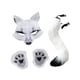 thumbnail image 4 of Máscara y cola Set Animales Fiestas Temáticas Halloween Disfraces Accesorios Decoración Gato Blanco, 4 of 9