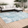 thumbnail image 3 of Addison Rugs Chantille Indoor/Outdoor Transitional Floral Aqua Machine Washable Rectangle Rug, 3' x 5', 3 of 7
