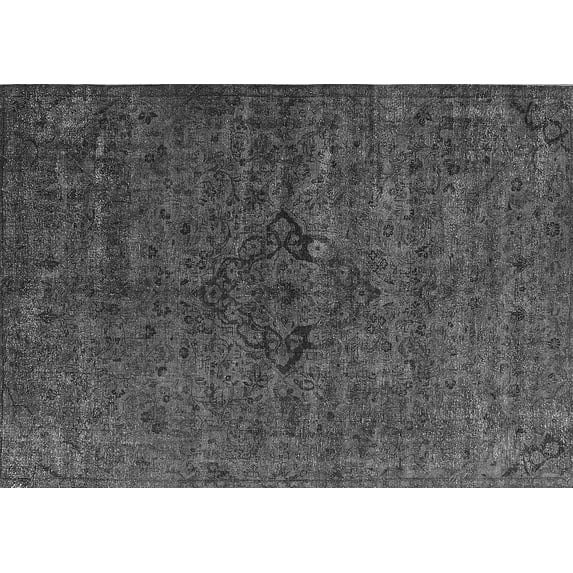 Ahgly Company Indoor Rectangle Oriental Gray Industrial Area Rugs, 7' x 9'