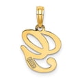 thumbnail image 4 of Diamond2Deal 14K Yellow Gold Script Letter G Initial Pendant for Women (L- 0.65inch, W- 0.46inch), 4 of 6
