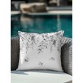 thumbnail image 3 of Outdoor Pillows Waterproof, Grey Eucalyptus Leaf Bedding Throw Pillows with Insert for Couch Sofa Bed, Rustic Floral Summer Vintage Botanical 16x16 Inch Pillowcases Decorative Patio Pillow Set of 1, 3 of 7