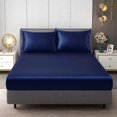 thumbnail image 4 of Children Mattress Pad Full Size Fitted Bed Sheet Extra Soft Wrinkle Breathable Solid Color Mattress Protector Single Fitted Sheet Cover, 4 of 8