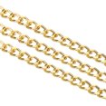 thumbnail image 4 of Uxcell Total 16 Feet Curb Chain, Twisted Cuban Link Chain with Spool 10 x 7 x 1.85mm for Jewelry Making, Golden, 4 of 6