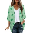 thumbnail image 2 of Cárdigan de mujer Cárdigan de moda Día de San Patricio Estampado Primavera Verano Cárdigan estampado de manga larga Abrigo de mujer, 2 of 5