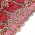 thumbnail image 2 of Turban Head Wraps Stylish Elegant Embroidered Feather Style European Retro Hat for WomenRed Wine, 2 of 3