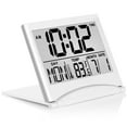 thumbnail image 1 of Despertador de viaje Betus, calendario digital plegable, plateado, 1 of 6
