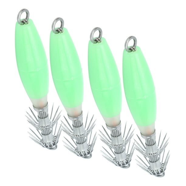 Squid Hook Jigs, Double-row Squid Hook Stainless Steel Fluorescent Squid  Hook For Fishing 
