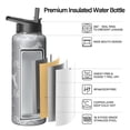 thumbnail image 2 of 40oz Dog Water Bottle Hydration Canteen for Dog Fans Camping Hiking Sports Vacuum Insulated Stainless Steel, 2 of 5
