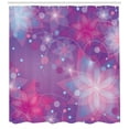 thumbnail image 3 of Ambesonne Abstract Shower Curtain, Floral Dreamy Romantic, 69"Wx84"L, Violet Pink Pale Blue, 3 of 3