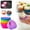 Multicolor, variant on 6 Packs Reusable Silicone Cupcake Baking Cups 2.75 Inch Cups & Non Stick Liners for and Holidays 6 Rainbow Colors for Boiling and Eggs