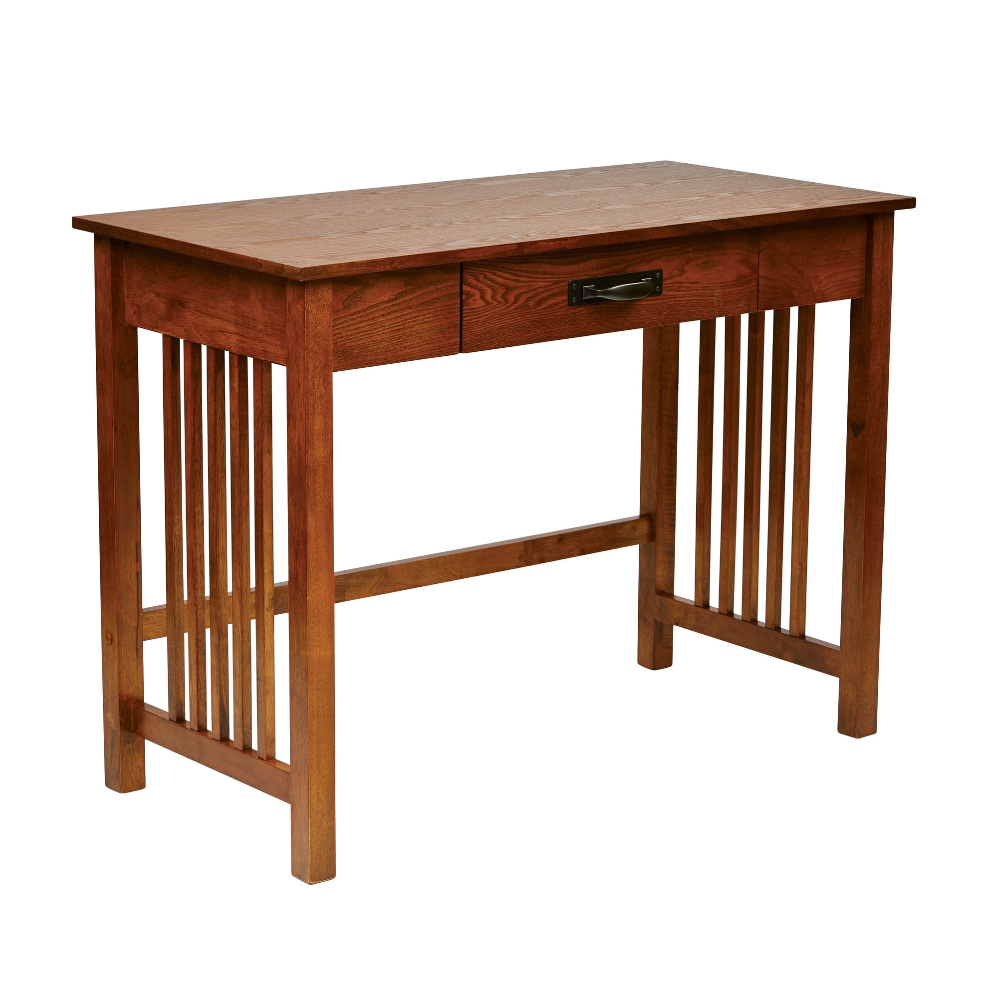 OSP Home Furnishings Sierra Writing Desk in Ash Finish with Pull Out Drawer and Solid Wood Legs