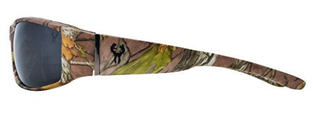 Hornz Brown Forest Camouflage Polarized Sunglasses for Men Full Frame Wide Arms & Free Matching Microfiber Pouch - Brown Camo Frame - Smoke Lens - image 2 of 4