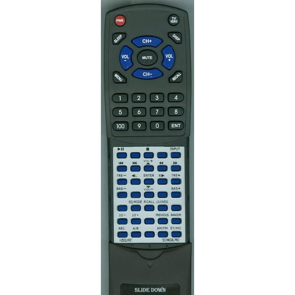 Replacement Remote for TE H2502URIBTREMOTE, RTH2502URIBT, H2502URIBT