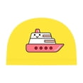 thumbnail image 2 of Gorro de natación para niñas, , PU, ​​con lindo estampado de animales, suave, impermeable, duradero, gorro de natación para para la playa / Barco amarillo Soledad Nadar infantil, 2 of 8