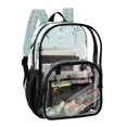 thumbnail image 2 of Ttyddzy Clear Backpack Heavy Duty PVC Transparent Backpack for College Workplace, Lightbluefloral, 2 of 8