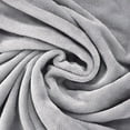thumbnail image 6 of Exclusivo Mezcla Twin/Twin XL Size Flannel Fleece Velvet Plush Bed Blanket as Bedspread, Coverlet, Bed Cover (90"x66", Light Gray), 6 of 11