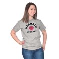 thumbnail image 2 of Mermaid Lovers Cute Seashell Heart Women's Graphic T Shirt Tees Brisco Brands X, 2 of 7