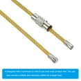 thumbnail image 5 of Uxcell 6" Wire Keychain Cable 5 Pack Stainless Steel Key Ring Loop Yellow, 5 of 6