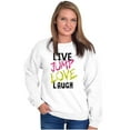 thumbnail image 5 of Live Laugh Love Inspirational Cute Women Crewneck Sweatshirt Brisco Brands S, 5 of 6