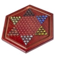 thumbnail image 2 of Juego de mesa de damas chinas AMEROUS de madera de 34,5 cm con 60 canicas, 2 of 7