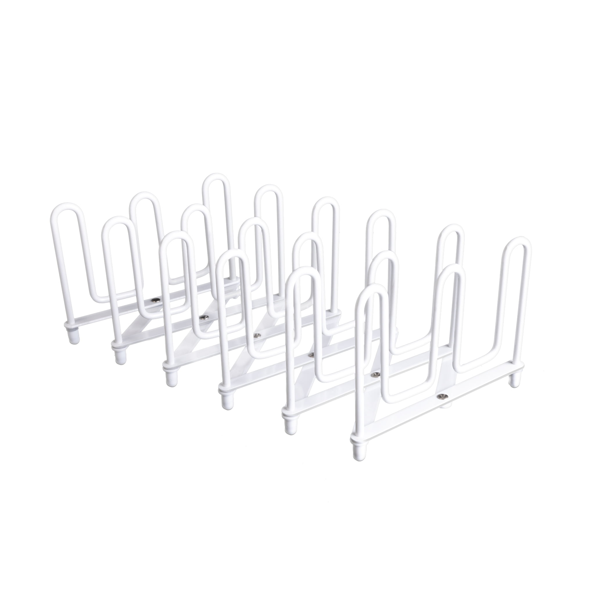 (2 pack) Mainstays Expandable Pan & Lid Organizer, White