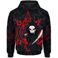 thumbnail image 4 of Sudadera con capucha de otoño para hombre Sudadera con capucha estampada genial con calaveras sangrientas y serpientes Sudadera con capucha suelta, 4 of 5