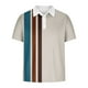 thumbnail image 5 of Camisas Casuales de los Hombres Impreso Cuello de Manga Corta, Deportivo Tenis de Negocios Poliéster Superior, 5 of 5