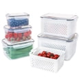 thumbnail image 1 of Recipientes de fruta Freshmage, 5 unidades, para nevera con colador, 1 of 8