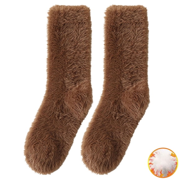 Women Short Socks | Fngz Warm Socks | Long Haired Socks for Women Autumn and Winter Sleep Socks Warm Furry Socks Floor Socks with Plush and Thickened Material Mid Tube Socks