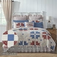 thumbnail image 4 of VHC Brands Celebration Farmhouse Quilt Reversible Patchwork, Luxury King, Red Blue Creme, 120x105, 4 of 10