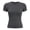 Dark Gray, variant on WHEANG T Shirts for Women Solid Slim Fit Short Sleeve T Shirts Soft Stretchy Basic Crew Neck Tees Casual Daily Wear Lightweight Plain Summer Tops for Women White L
