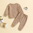 thumbnail image 4 of Baby Boys Clothing Sets Long Sleeve Letter Prints Tops And Pants Soft Comfy Autumn Winter Child Kids 2PCS Set Outfits,18-24 Months, 4 of 7