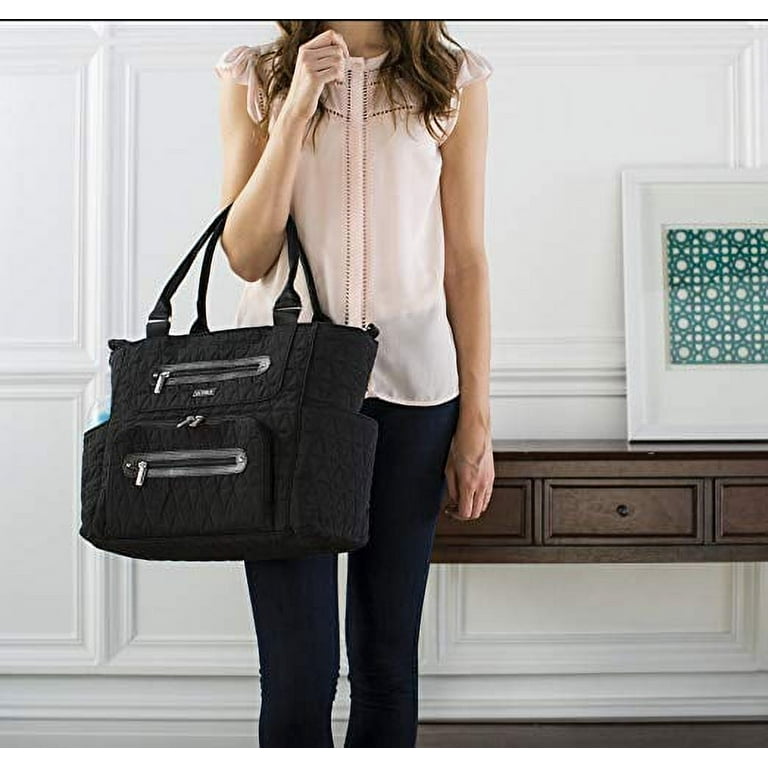 JJ Cole CAPRICE Diaper Bag BLACK TRIANGLE STITCH Walmart