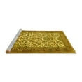 thumbnail image 2 of Ahgly Company Machine Washable Indoor Round Persian Yellow Traditional Area Rugs, 5' Round, 2 of 4