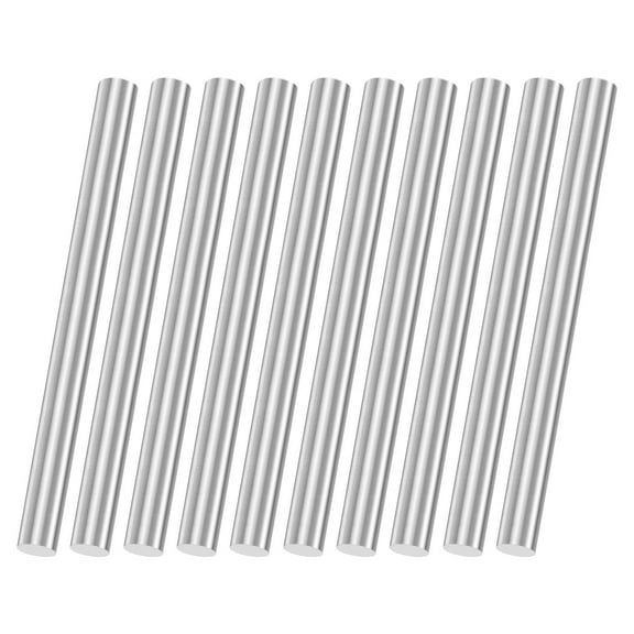 Uxcell 10-Pack 304 Stainless Steel Solid Round Rod, 8x100mm Metal Solid Shaft Rods for DIY Craft[0.31x3.93IN]