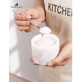 thumbnail image 5 of Radicaln Marble Salt Cellar with Lid and Tray 3 inches White and Verona Handmade Set of 2 Seasoning Jars For Kitchen Storage, Ideal Table Sugar Bowl and Salt Dish For Countertop, 5 of 6
