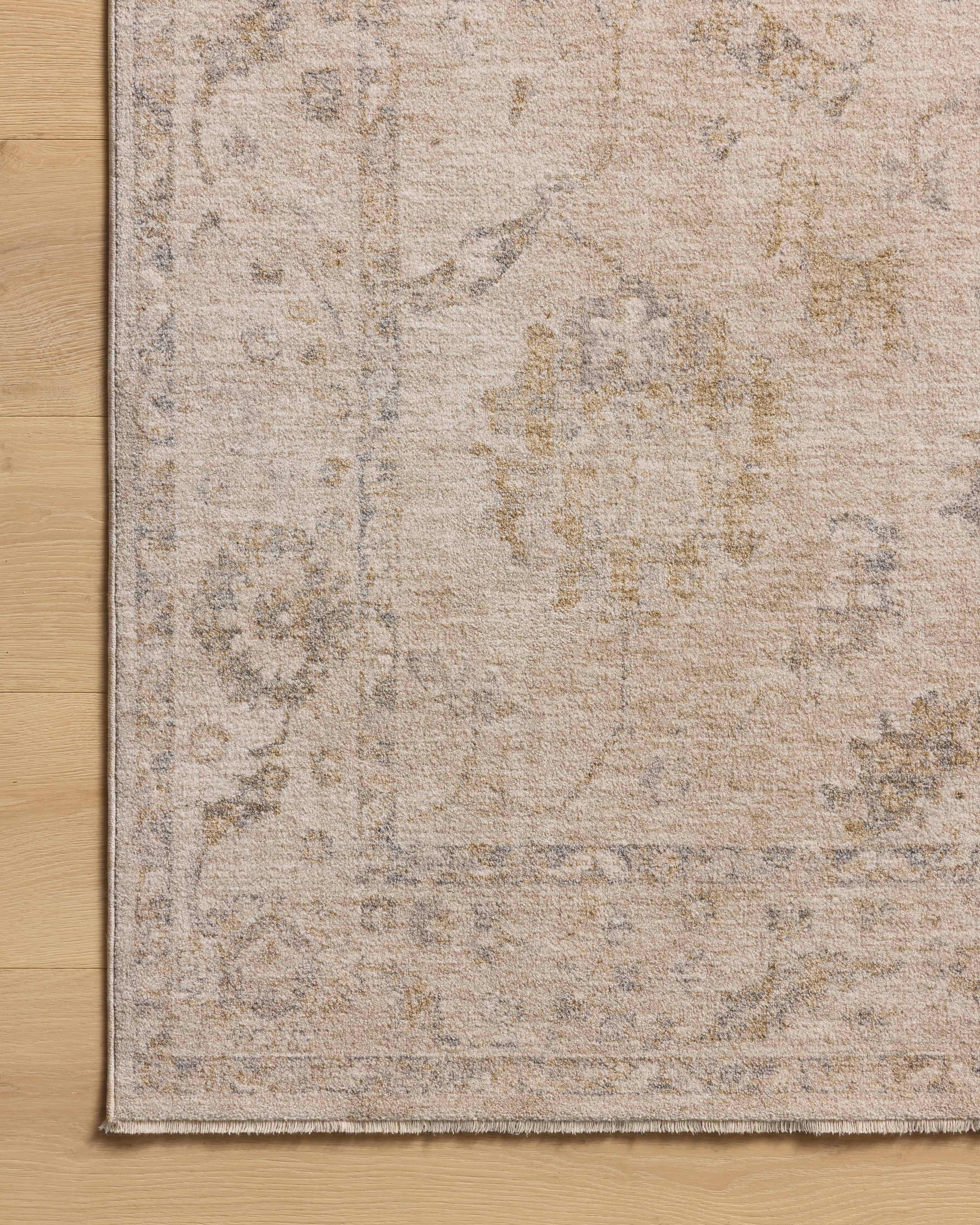 Chris Loves Julia x Loloi Louisa Oatmeal / Slate 5'-3" x 7'-6" Area Rug
