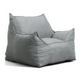 thumbnail image 2 of Big Joe Imperial Lounger Foam Filled Bean Bag Armchair with Removable Cover, Gray Union, Durable Woven Polyester, 4 feet Big, 2 of 9
