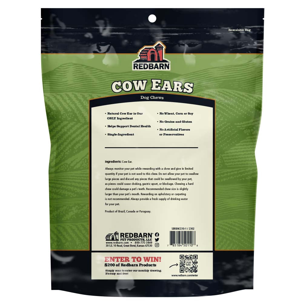 Redbarn's Natural Cow Ears for Dogs, All-Natural, Single-Ingredient Chews, 4.2 Ounce