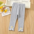 thumbnail image 1 of MeetoTime Infant Toddler Girls Cotton Ribbed Leggings Solid Color Skinny Ankle Length Pants for Kids, 1 of 7