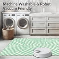 thumbnail image 5 of ODIKA 6'x9' Machine Washable Non-Slip Area Rug, Modernist Striped Parallel Zigzag Wavy Brushstroke Pathway High Traffic Rug, Green, 533405, 5 of 5