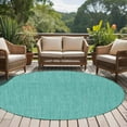 thumbnail image 5 of Round Rugs 8 Ft, Vintage Teal Green Non Slip Area Rugs for Kitchen Bedroom Entryway, Farmhouse Retro Solid Color Linen Texture Washable Carpet Runner Rug Floor Mats for Bedroom Home Decor, 5 of 9