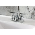 thumbnail image 2 of Kingston Brass FB2601CML Manhattan Double-Handle 4" Centerset Bathroom Faucet with Pop-Up Drain, Polished Chrome, 2 of 7