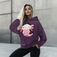 thumbnail image 4 of SCRAWLGOD Axolotl Women's Hoodies Pullover Oversized Sweatshirt for Women Plus Size XL Comfortable Women Activewear Hoodies Crew Neck Streetwear Hoodies Women for Biking, 4 of 7