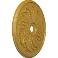 thumbnail image 3 of 42 1/8"OD x 1 7/8"P Sellek Ceiling Medallion (Fits Canopies up to 9"), Hand-Painted Iridescent Gold, 3 of 7