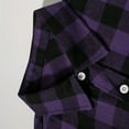 thumbnail image 6 of hlysgo Plaid Shirts for Men Regular Fit Long Sleeve Button Down Shirt with Chest Pockets Men's Fashion Work Clothes Going Out Tops Purple XXL, 6 of 7