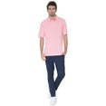 thumbnail image 5 of AVA Athletica Men's Polo Collar Moisture-Wick Active Wear Fine Striped T-Shirt; Pink; LG, 5 of 6
