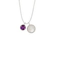 thumbnail image 2 of Delight Jewelry 12mm Crystal Rivoli - Purple To the World You are a Mother Locket Necklace, 2 of 4