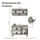 thumbnail image 3 of Cocina Integral Completa Modular Madesa Nice 120cm Crema 05, 3 of 6